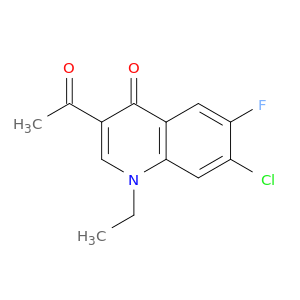 4(1H)-Quinolinone, 3-acetyl-7-chloro-1-ethyl-6-fluoro-