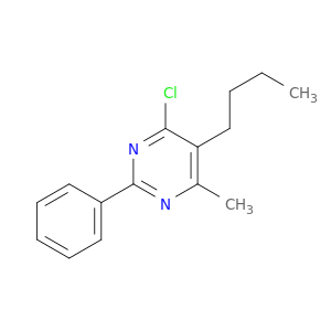 Pyrimidine, 5-butyl-4-chloro-6-methyl-2-phenyl-