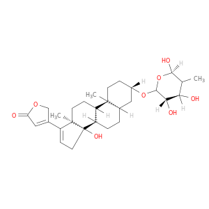 4-[(3S,5R,8R,9S,10S,13R,14S)-14-hydroxy-10,13-dimethyl-3-[(3S,4R,6R)-3,4,6-trihydroxy-5-methyl-oxan-2-yl]oxy-1,2,3,4,5,6,7,8,9,11,12,15-dodecahydrocyclopenta[a]phenanthren-17-yl]-5H-furan-2-one