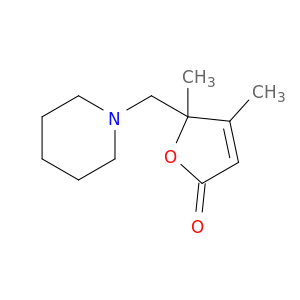 2(5H)-Furanone, 4,5-dimethyl-5-(1-piperidinylmethyl)-