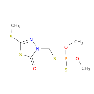 3-(dimethoxyphosphinothioylsulfanylmethyl)-5-methylsulfanyl-1,3,4-thiadiazol-2-one