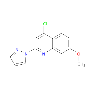 Quinoline, 4-chloro-7-methoxy-2-(1H-pyrazol-1-yl)-