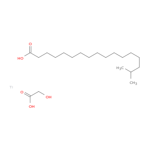 2-hydroxyacetic acid; 16-methylheptadecanoic acid; titanium