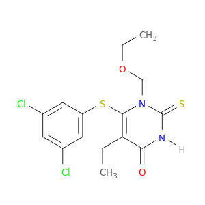 4(1H)-Pyrimidinone,6-[(3,5-dichlorophenyl)thio]-1-(ethoxymethyl)-5-ethyl-2,3-dihydro-2-thioxo-