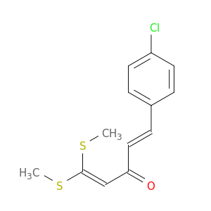 1,4-Pentadien-3-one, 5-(4-chlorophenyl)-1,1-bis(methylthio)-, (E)-