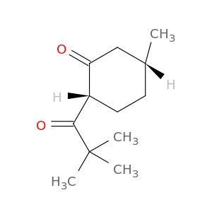 Cyclohexanone, 2-(2,2-dimethyl-1-oxopropyl)-5-methyl-, cis-