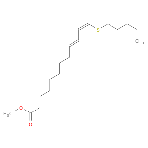 9,11-Dodecadienoic acid, 12-(pentylthio)-, methyl ester, (E,Z)-