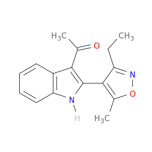 Ethanone, 1-[2-(3-ethyl-5-methyl-4-isoxazolyl)-1H-indol-3-yl]-