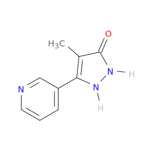 3H-Pyrazol-3-one, 1,2-dihydro-4-methyl-5-(3-pyridinyl)-