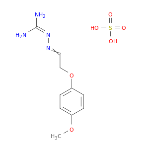2-[2-(4-methoxyphenoxy)ethylideneamino]guanidine; sulfuric acid