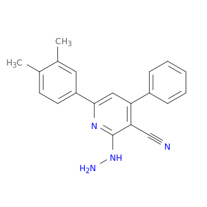 3-Pyridinecarbonitrile, 6-(3,4-dimethylphenyl)-2-hydrazino-4-phenyl-