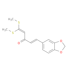 1,4-Pentadien-3-one, 5-(1,3-benzodioxol-5-yl)-1,1-bis(methylthio)-, (E)-