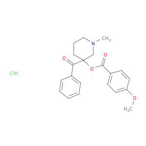 Benzoic acid,4-methoxy-, 3-benzoyl-1-methyl-3-piperidinyl ester, hydrochloride (1:1)