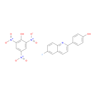 Phenol, 4-(6-fluoro-2-quinolinyl)-, compd. with 2,4,6-trinitrophenol (1:1)