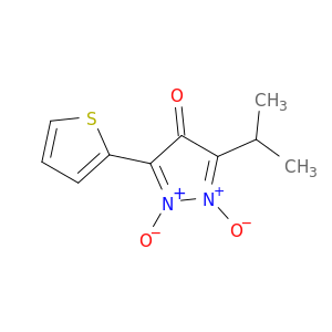 4H-Pyrazol-4-one, 3-(1-methylethyl)-5-(2-thienyl)-, 1,2-dioxide