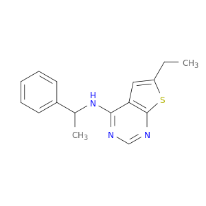 Thieno[2,3-d]pyrimidin-4-amine, 6-ethyl-N-(1-phenylethyl)-