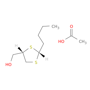 1,3-Dithiolane-4-methanol, 2-butyl-, acetate, cis-
