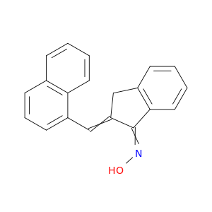 1H-Inden-1-one, 2,3-dihydro-2-(1-naphthalenylmethylene)-, oxime