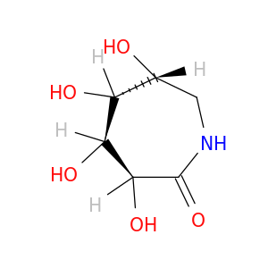 2H-Azepin-2-one, hexahydro-3,4,5,6-tetrahydroxy-, (3S,4S,5R,6R)-