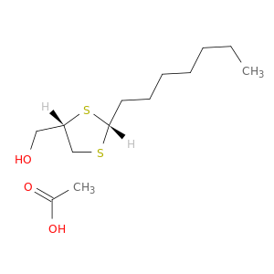 1,3-Dithiolane-4-methanol, 2-heptyl-, acetate, cis-