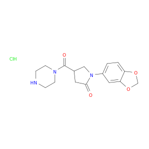 1-(1,3-benzodioxol-5-yl)-4-(piperazin-1-ylcarbonyl)pyrrolidin-2-one hydrochloride(1:1)