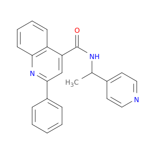 4-Quinolinecarboxamide, 2-phenyl-N-[1-(4-pyridinyl)ethyl]-
