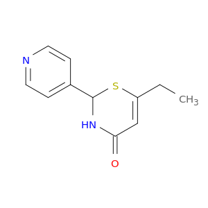 4H-1,3-Thiazin-4-one, 6-ethyl-2,3-dihydro-2-(4-pyridinyl)-