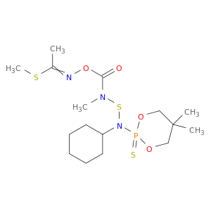 Ethanimidothioic acid,N-[[[[[cyclohexyl(5,5-dimethyl-2-sulfido-1,3,2-dioxaphosphorinan-2-yl)amino]thio]methylamino]carbonyl]oxy]-,methyl ester (9CI)