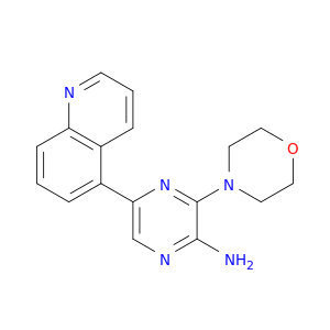 2-Pyrazinamine, 3-(4-morpholinyl)-5-(5-quinolinyl)-