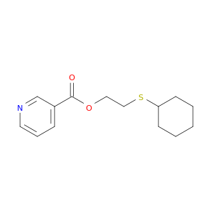 3-Pyridinecarboxylicacid, 2-(cyclohexylthio)ethyl ester