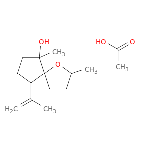 1-Oxaspiro[4.4]nonan-6-ol, 2,6-dimethyl-9-(1-methylethenyl)-, acetate