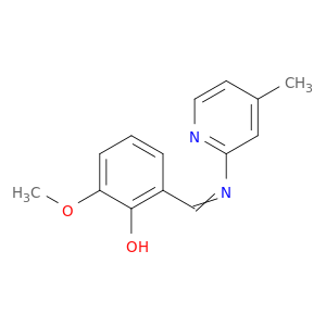 Phenol, 2-methoxy-6-[[(4-methyl-2-pyridinyl)imino]methyl]-