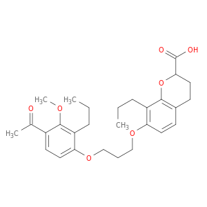 2H-1-Benzopyran-2-carboxylicacid, 7-[3-(4-acetyl-3-methoxy-2-propylphenoxy)propoxy]-3,4-dihydro-8-propyl-