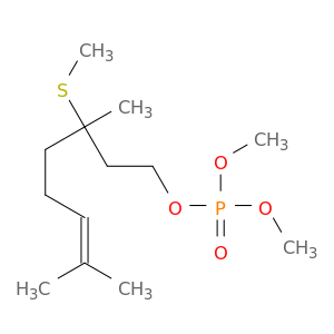Phosphoric acid, 3,7-dimethyl-3-(methylthio)-6-octenyl dimethyl ester