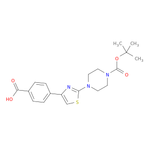1-Piperazinecarboxylicacid, 4-[4-(4-carboxyphenyl)-2-thiazolyl]-, 1-(1,1-dimethylethyl) ester