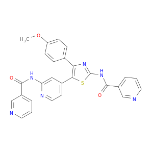 N-[4-(4-METHOXYPHENYL)-5-[2-[(3-PYRIDINECARBONYLAMINO)]-4-PYRIDYL]-1,3-THIAZOL-2-YL]NICOTINAMIDE