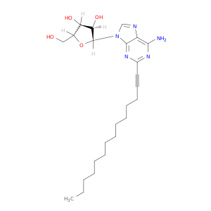 Adenosine, 2-(1-tetradecynyl)-
