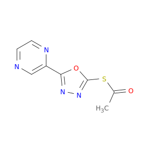Ethanethioic acid, S-(5-pyrazinyl-1,3,4-oxadiazol-2-yl) ester