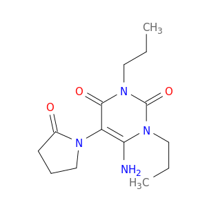 2,4(1H,3H)-Pyrimidinedione,  6-amino-5-(2-oxo-1-pyrrolidinyl)-1,3-dipropyl-