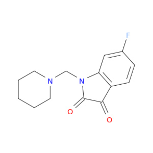 1H-Indole-2,3-dione, 6-fluoro-1-(1-piperidinylmethyl)-