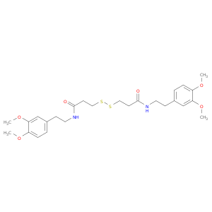 Propanamide, 3,3'-dithiobis[N-[2-(3,4-dimethoxyphenyl)ethyl]-