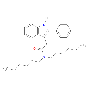 1H-Indole-3-acetamide,N,N-dihexyl-2-phenyl-