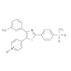 4-[4-(3-METHYLPHENYL)-2-(4-METHYLSULFONYLPHENYL)-1,3-THIAZOL-5-YL]PYRIDINE N-OXIDE