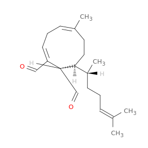 (1E,4E,8S,9R)-5-methyl-8-[(2R)-6-methylhept-5-en-2-yl]cyclonona-1,4-diene-1,9-dicarbaldehyde