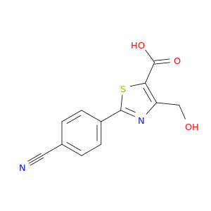 5-Thiazolecarboxylic acid, 2-(4-cyanophenyl)-4-(hydroxymethyl)-