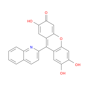 3H-Xanthen-3-one, 2,6,7-trihydroxy-9-(2-quinolinyl)-
