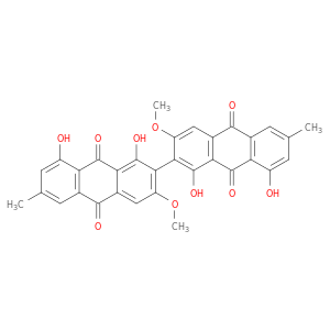 [2,2'-Bianthracene]-9,9',10,10'-tetrone,1,1',8,8'-tetrahydroxy-3,3'-dimethoxy-6,6'-dimethyl-