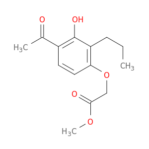 Acetic acid, (4-acetyl-3-hydroxy-2-propylphenoxy)-, methyl ester