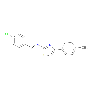 2-Thiazolamine, N-[(4-chlorophenyl)methylene]-4-(4-methylphenyl)-