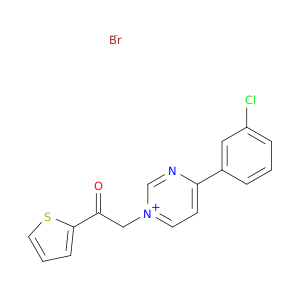 Pyrimidinium, 4-(3-chlorophenyl)-1-[2-oxo-2-(2-thienyl)ethyl]-, bromide